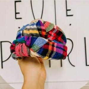 Colorful Plaid Christmas 🎅 Knotted Headband -Child-Adult